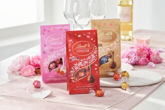 Seasonal classics, Lindt LINDOR Strawberries & Cream and Dark Strawberry truffles are the perfect way to indulge this Valentine's Day.